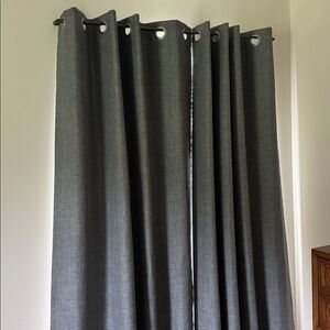 Stylish Dark Gray Grommet Curtains